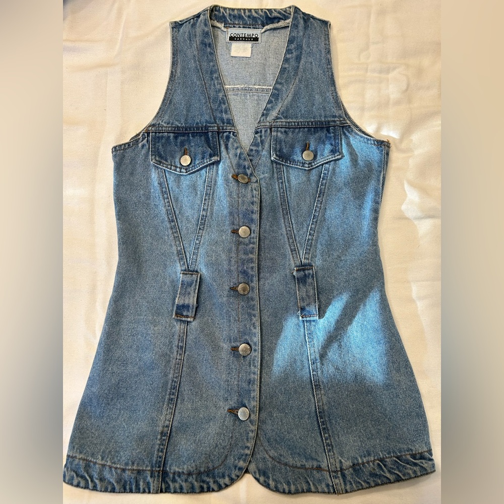 Denim Button-Up Vest